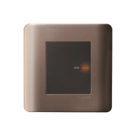 ZENCELO 20A 1 GANG DOUBLE POLE SWITCH SILVER BRONZE