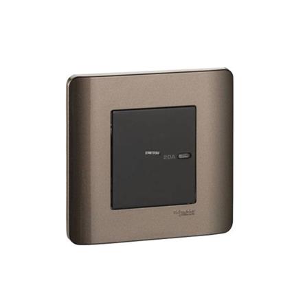 ZENCELO 20A 1 GANG DOUBLE POLE SWITCH SILVER BRONZE