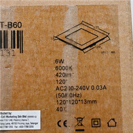 DL LED 6W CW LEC120006WB01.CW SQ LEDUS