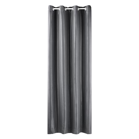 HLS CURTAIN EYELET SILKY UV 140X250CM GRAY