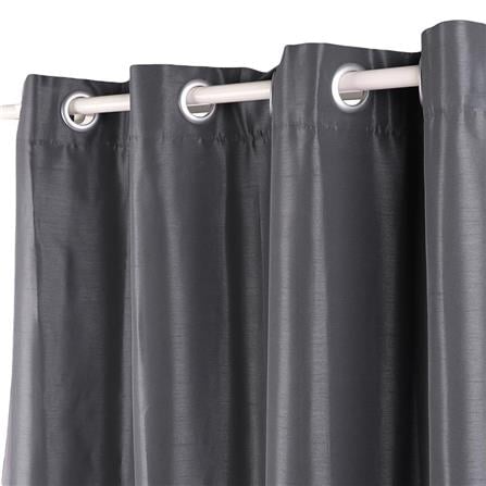 HLS CURTAIN EYELET SILKY UV 140X250CM GRAY
