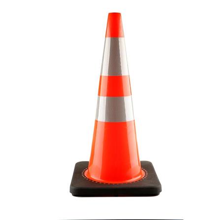 TRAFFIC CONE WITH RUBBER BASE RIGHT 70CM ORANGE