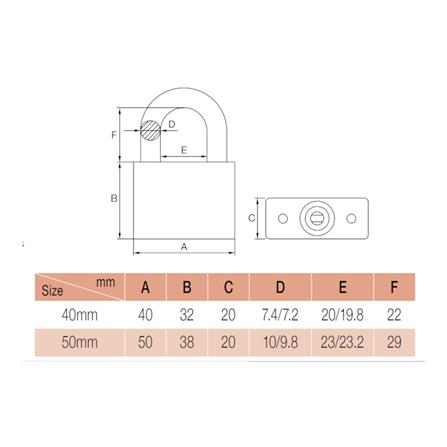 PROPILOT KEYED ALIKE PADLOCK SET PCL50MM CHROME 4 EACH