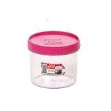 CANISTER ELIANWARE ROUND CONTAINER  1000ml E-417/AVR coral pink/peach