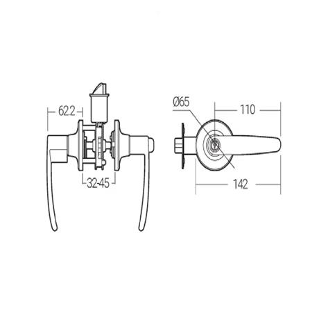 HAFELE ENTRANCE LEVER 489.10.602 ANTIQUE COPPER