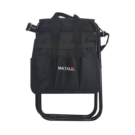 FOLDING TOOL BAG WITH SEAT MATALL HM01092 11-COMPARTMENT BLACK