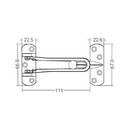 HAFELE DOOR GUARD 489.15.020 SATIN NICKEL