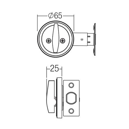 HAFELE HALF DEADBOLT 489.10.530 SATIN NICKEL