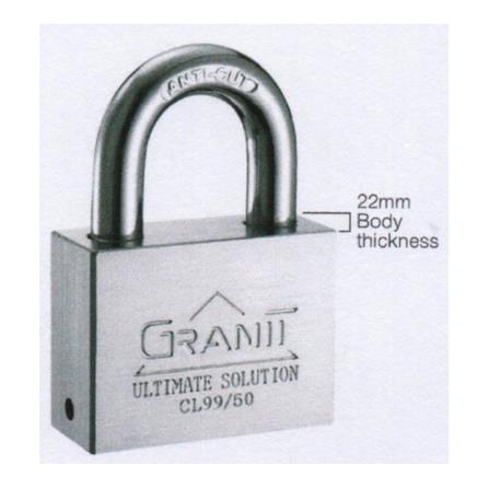 GERE BRASS SINGLE PADLOCK 40MM CL9940