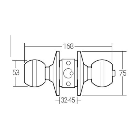 HAFELE BATHROOM CYLINDRICAL KNOB STAINLESS STEEL SUS304 489.93.157