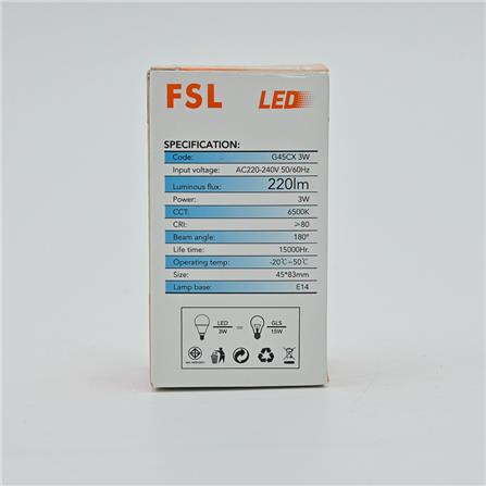 FSL LED PINGPONG BULB 3W E14  PP3W_E14 DL DAYLIGHT