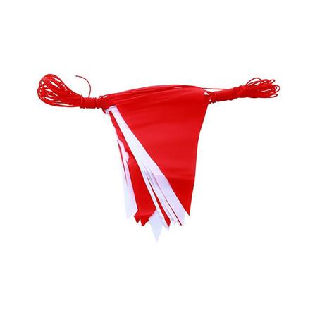 SAFETYHMS PLASTIC FLAGS 20M WHITE / RED