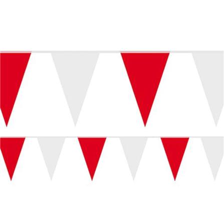 SAFETYHMS PLASTIC FLAGS 20M WHITE / RED