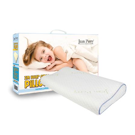 JEAN PERRY MEMORY PILLOW KID 46X26X8X6CM WHITE