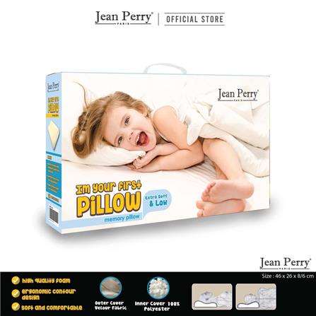 JEAN PERRY MEMORY PILLOW KID 46X26X8X6CM WHITE