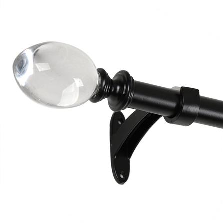 STEEL TENSION ROD HOME LIVING STYLE OVAL 180-310CM BLACK