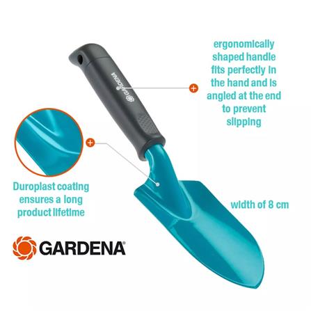 LARGE HAND TROWEL GARDENA 8950 BLUE BLACK