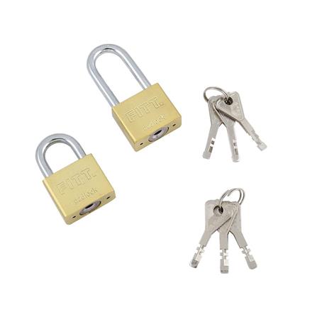 PADLOCK FITT MK 40MM 4EA/SET POLISHED BRASS