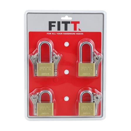 PADLOCK FITT MK 40MM 4EA/SET POLISHED BRASS