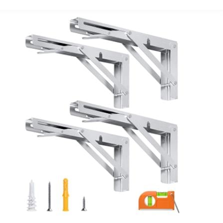 AVIO SELF-LOCK FOLDING BRACKET 2PCS 16INCH WHITE
