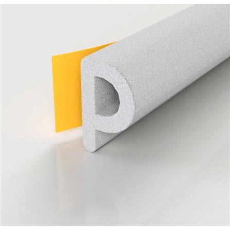 REX P-PROFILE DOOR GAP SEAL 5 METER WHITE