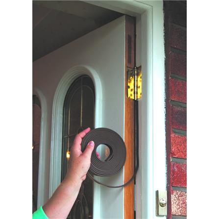 REX E-PROFILE DOOR SEAL WEATHERSTRIP 5 METER BROWN