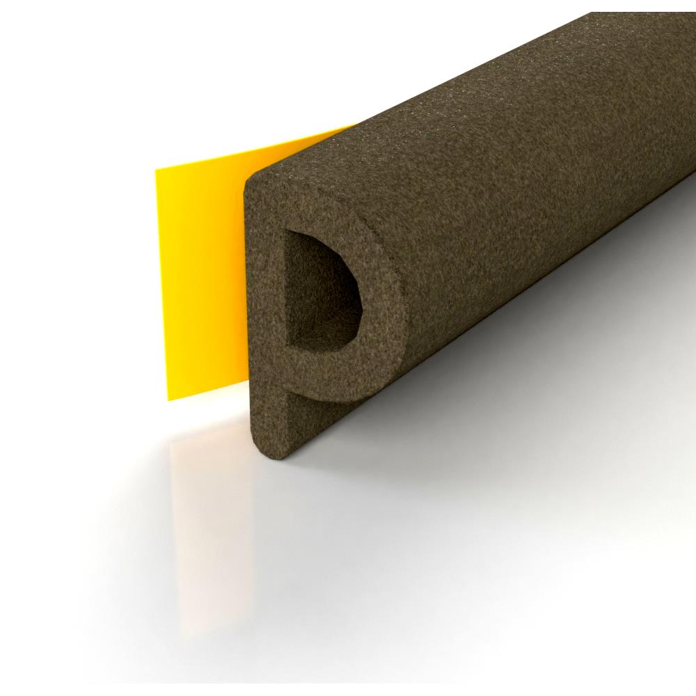 REX P-PROFILE DOOR GAP SEAL 5 METER BROWN