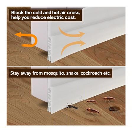 REX PLASTIC RUBBER DOOR BOTTOM SEAL WHITE