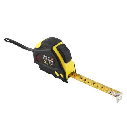 RUBBERIZED MEASURING TAPE MATALL SELF-LOCK 5M