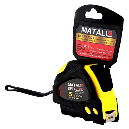 RUBBERIZED MEASURING TAPE MATALL SELF-LOCK 5M