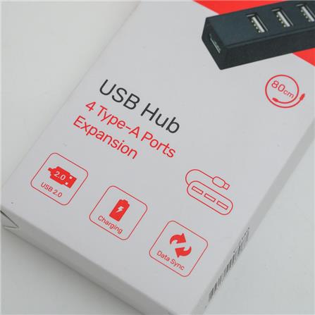 USB2.0 4PORT HUB 80CM BLK Y-2140 UNITEK