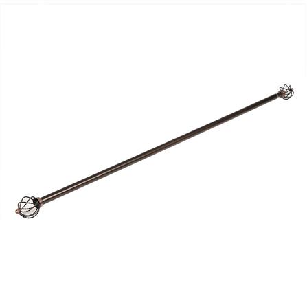 STEEL TENSION ROD HOME LIVING STYLE TWIST 110-210CM BROWN