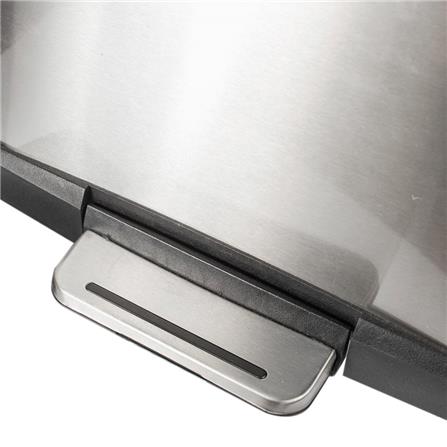 SQUARE DUSTBIN PEDAL ACCO EK1768MT SOFT CLOSED 12L SILVER