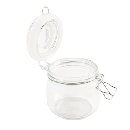 GLASS CANISTER ROUND 0.6L CLEAR