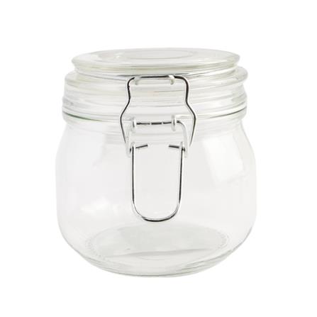 GLASS CANISTER ROUND 0.6L CLEAR