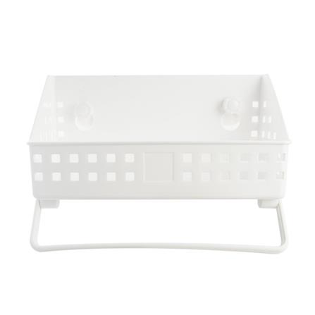 PLASTIC BASKET WITH SUCTION CUP R1820 WHITE