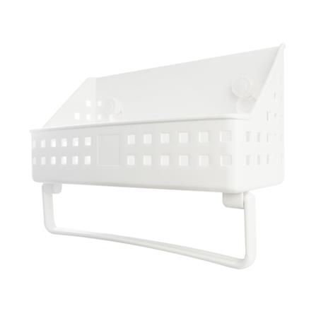 PLASTIC BASKET WITH SUCTION CUP R1820 WHITE