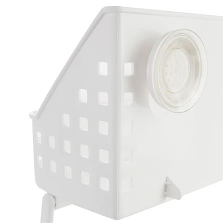 PLASTIC BASKET WITH SUCTION CUP R1820 WHITE