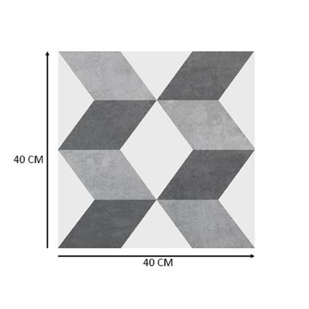 TARA FLOORTILE 40X40CM CUBO GREY 0.96M2