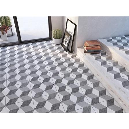 TARA FLOORTILE 40X40CM CUBO GREY 0.96M2