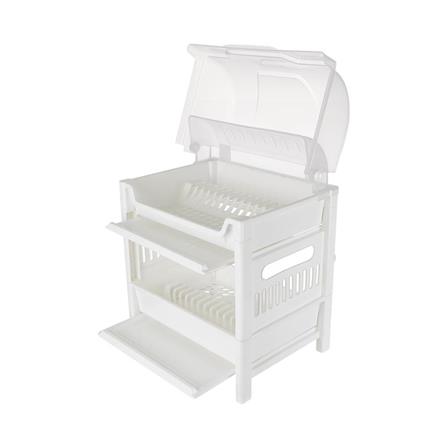 2-TIER PLASTIC DISH DRAINER HL 542/2 WHITE 43X36X62CM