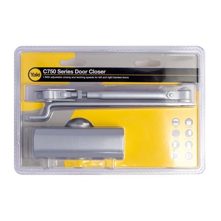 YALE SURFACE MOUNTED DOOR CLOSER VC752-SB SILVER