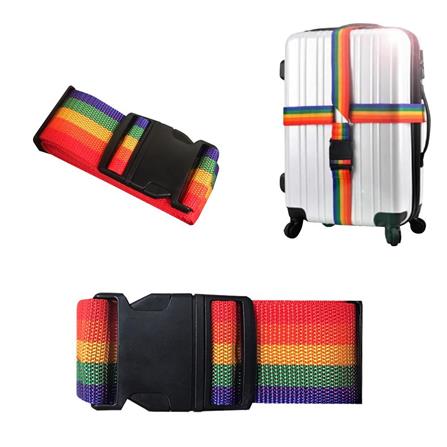 GLOBAL ADJUSTABLE LUGGAGE CROSS STRAP RAINBOW