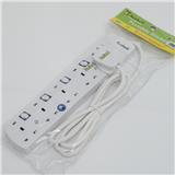 ACEBELL TRAILING SOCKET 5 GANG 2 METERS WHITE