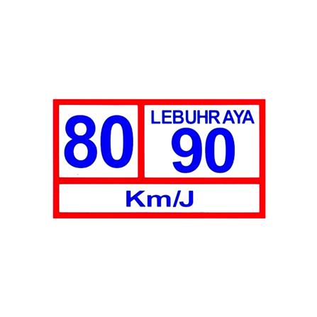 XTEAM STICKER CAR ACCESSORIES SPEED LIMIT 80/90 KM STANDARD EACH