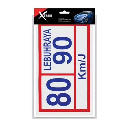XTEAM STICKER CAR ACCESSORIES SPEED LIMIT 80/90 KM STANDARD EACH