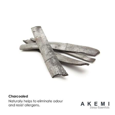 AKEMI MEMORY PILLOW SLEEP ESSENTIALS CHARCOAL BAMBOO VISCO ELASTIC BLACK