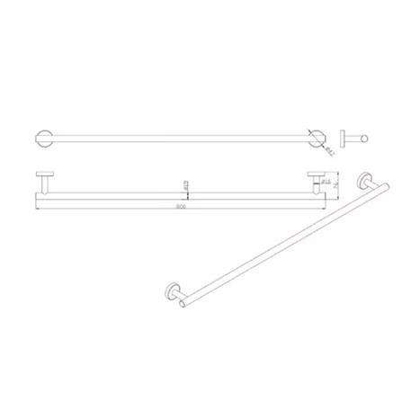 SORENTO TOWEL BAR SRT2308-HP SS