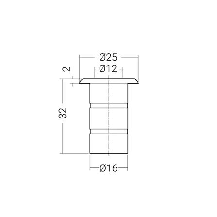 HAFELE FLUSH BOLT DUST SOCKET STAINLESS STEEL EACH