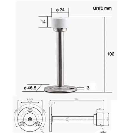 HAFELE DOOR STOPPER 489.70.207 STAINLESS STEEL